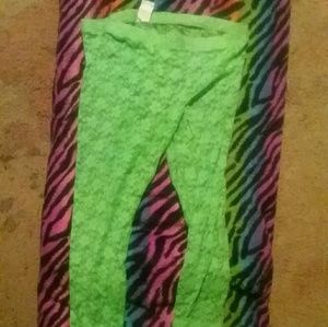 🎶💀Green lace leggings🎶💀